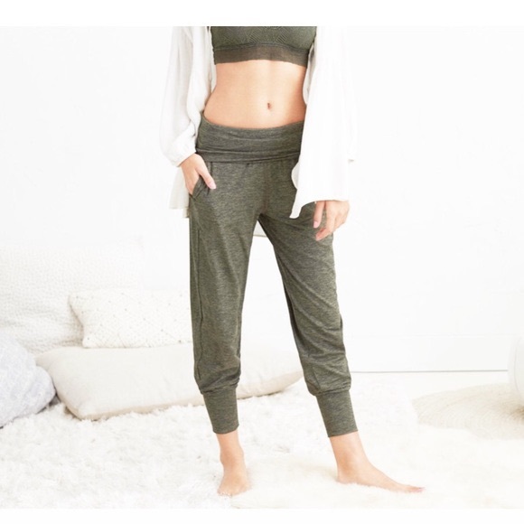 aerie Pants - Aerie Cozy Foldover Jogger Pants Green